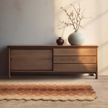 Hive Modern Geometric Hexagonal Ombre Gradient Hand-Woven Wool Low Profile Short Pile Rust/Beige/Terra/Brown Runner-Asiatic Carpets-Rug Love - The Most Loved Rug Store